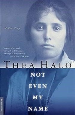 Mother's Day Reads_Not Even My Name by Thea Halo. Image of a young woman with hair pulled back in braids from Asia Minor.